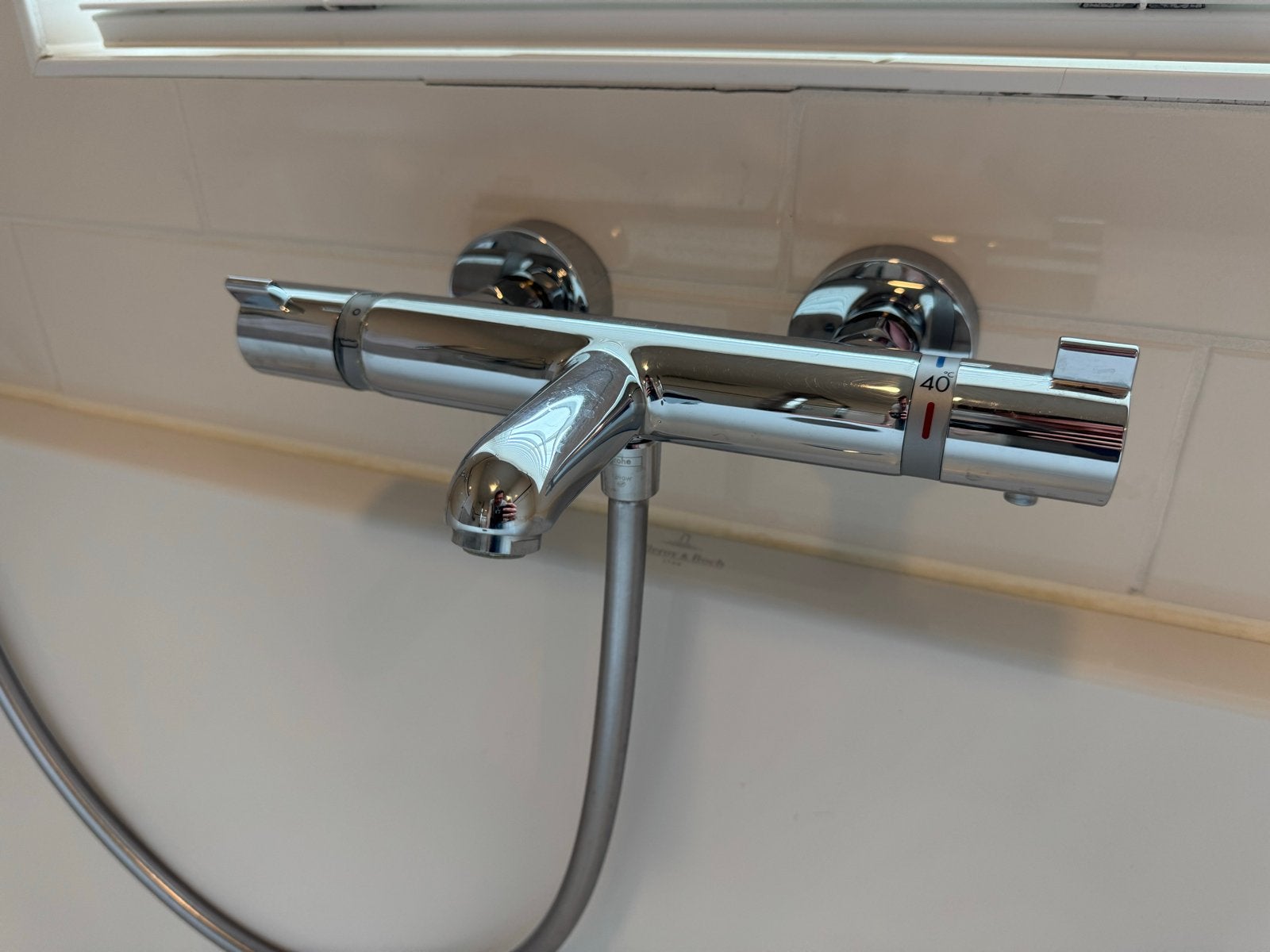 Grohe thermostatische badkraan chroom, incl. handdouche, Doe-het-zelf en Verbouw, Ophalen of Verzenden, Gebruikt, Chroom, Douche