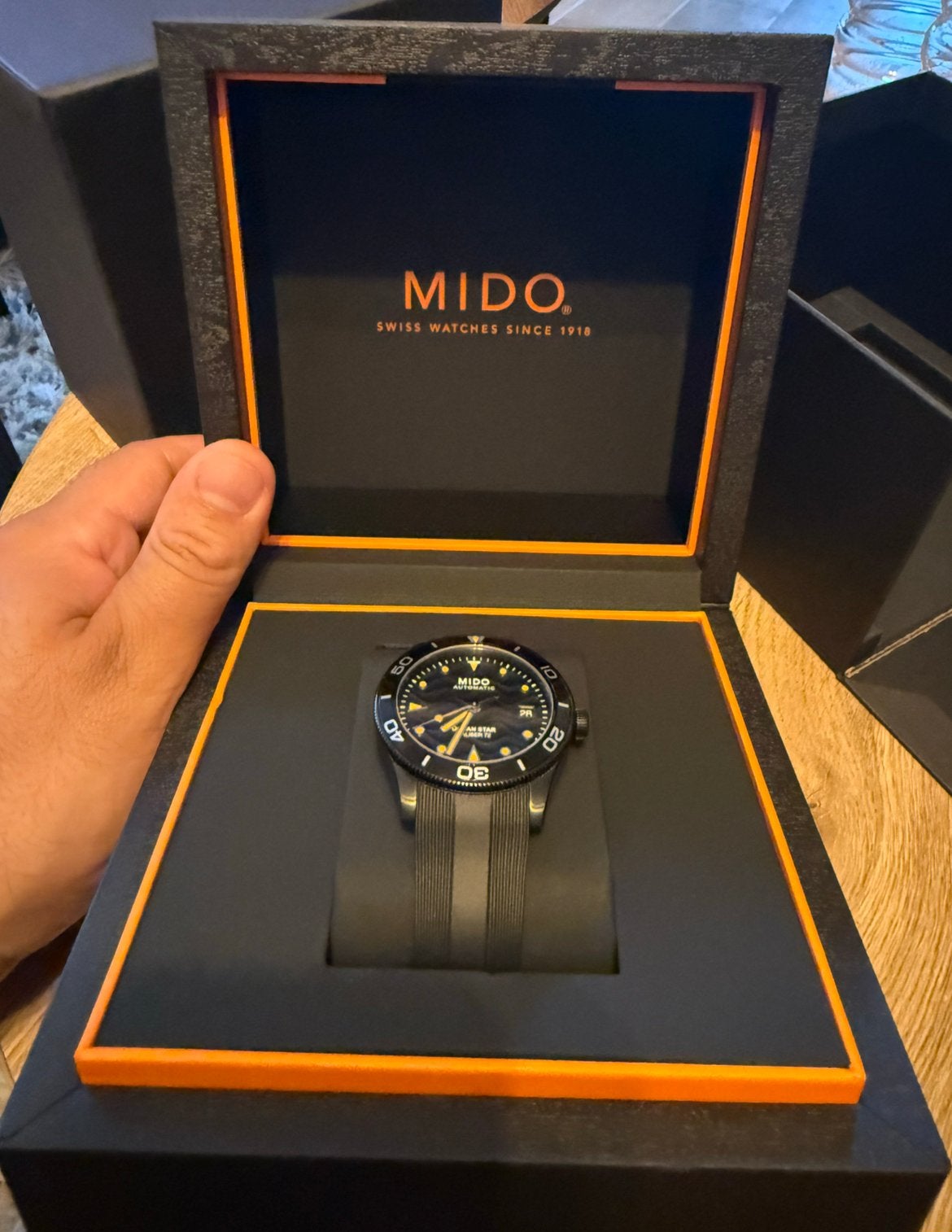 Mido Ocean star 39 mm automaat nieuw, Overige merken, Staal, Polshorloge, Overige materialen