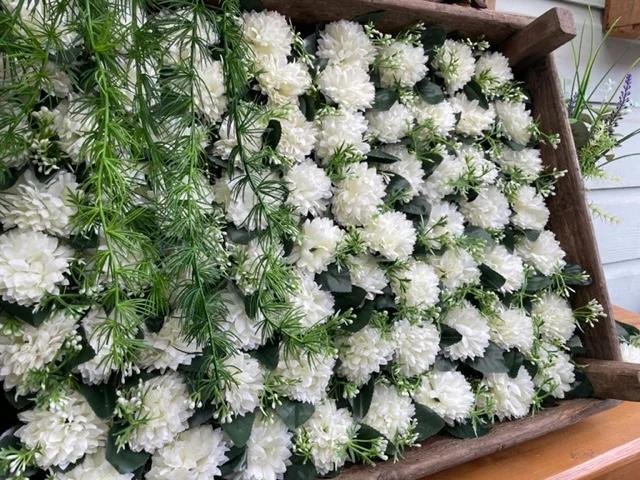 Partij handel 210 kunstbloemen wit trouwerij bruiloft deco, Info@rodebeagle.nl, Rode Beagle kunstbloemen, Nieuw, Ophalen of Verzenden