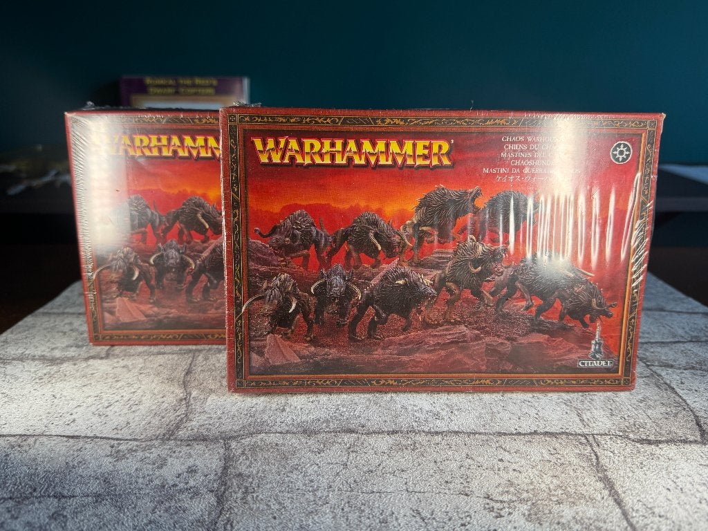 2 sets Chaos Warhounds sealed sets boxed Warhammer Fantasy, Ophalen of Verzenden, Gebruikt, Warhammer, Figuurtje(s)
