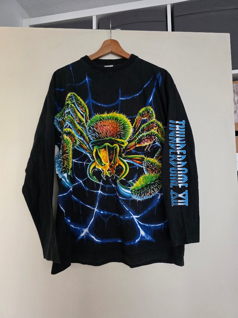 Thunderdome Chapter 12 XL Caught in the web of death, Kleding | Heren, T-shirts, Thunderdome, Zwart, Ophalen of Verzenden, Maat 56/58 (XL)