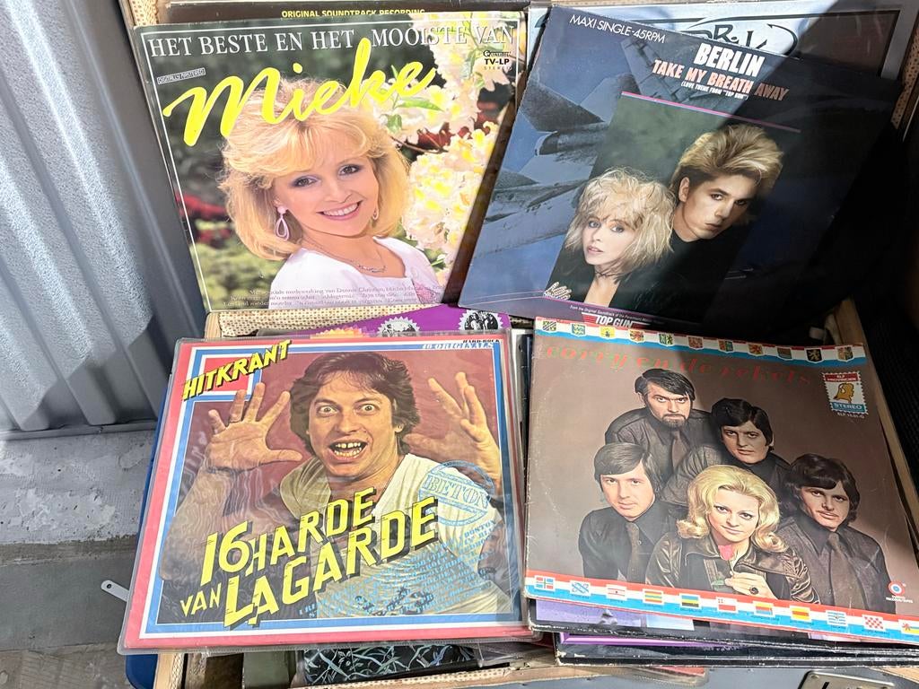 Kist vol LP's uit de jaren '70 en '80 - Diverse genres, Ophalen, 1970 - 1979, Gebruikt, 12 inch