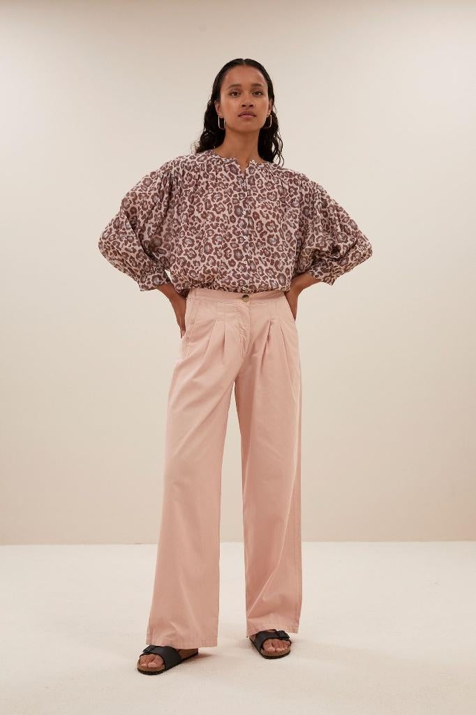 By bar lucy cheetah blouse L/40, Bruin, Ophalen of Verzenden, Zo goed als nieuw, Maat 38/40 (M)
