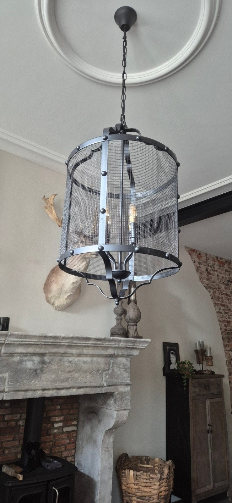 Riverdale hanglamp - Landelijk/Industrieel design, E14 (klein), Ophalen of Verzenden, Zo goed als nieuw, Metaal