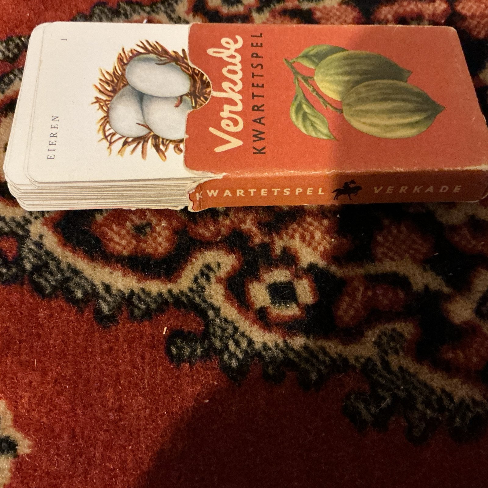 Vintage Verkade Kwartetspel - Compleet met doosje, Drie of vier spelers, Ophalen of Verzenden, Gebruikt