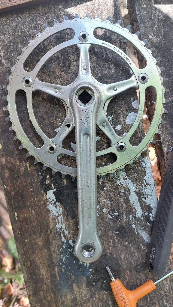 crankstel campagnolo strada trapas edco competion frame Zoon, Gebruikt, Campagnolo, Racefiets, Aluminium
