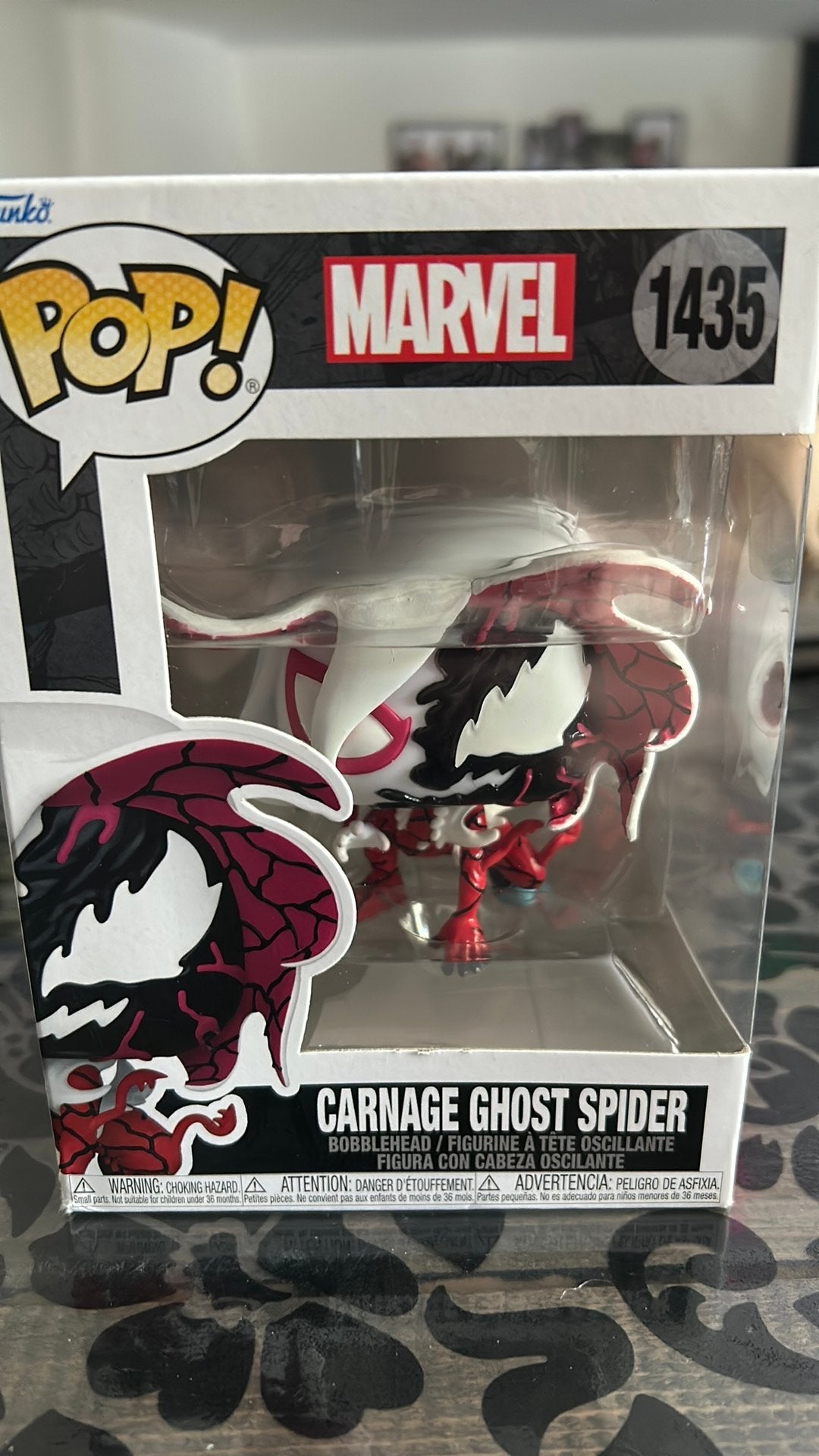 Funkopop van marvel carnage ghost spider, Ophalen of Verzenden, Zo goed als nieuw