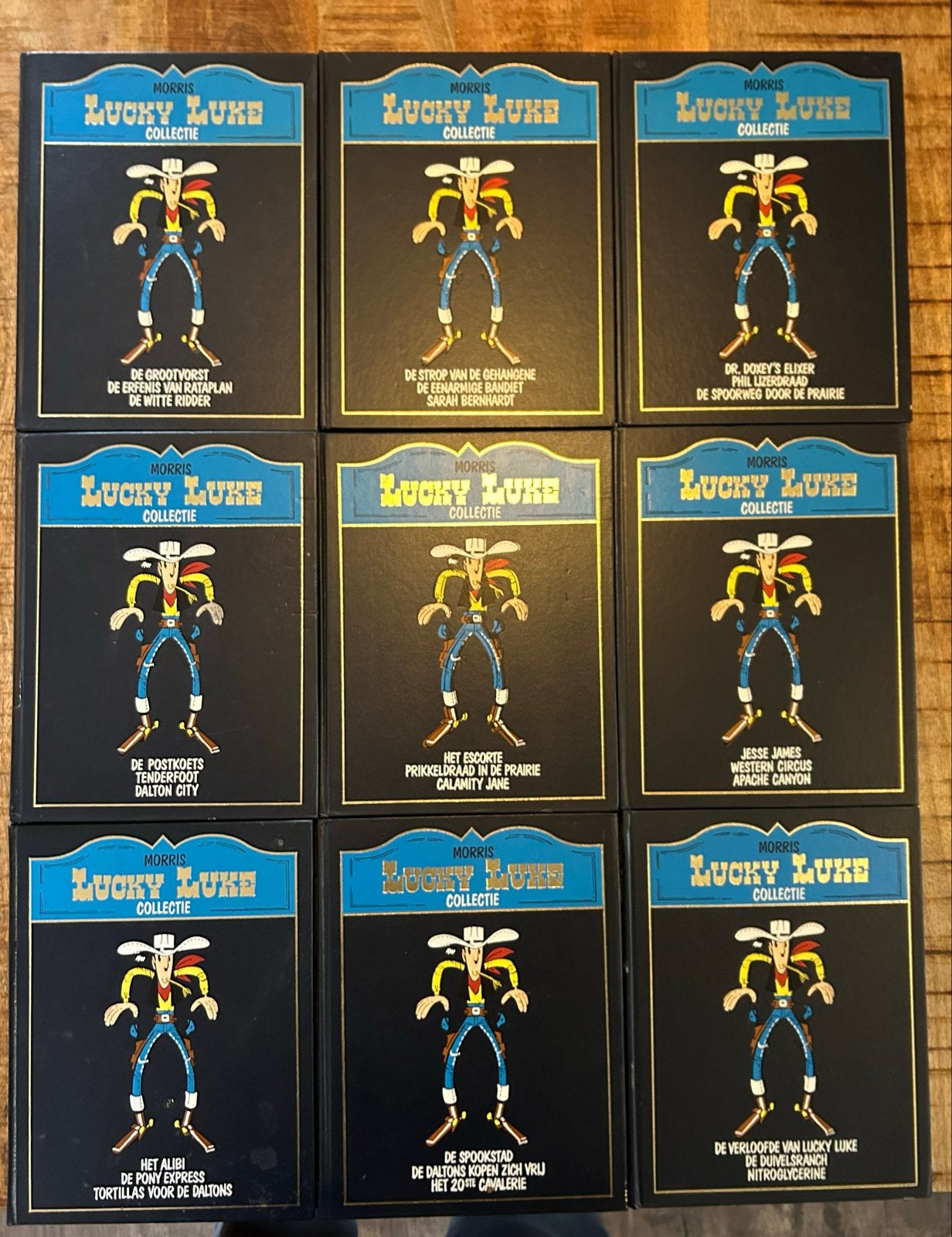 Lucky Luke Collectie - 9 Luxe Stripboeken, Meerdere stripboeken, Ophalen, Gelezen