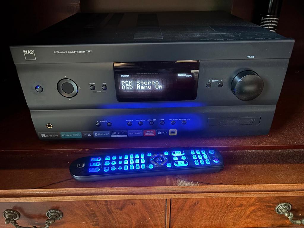 NAD suround reciever T787, Ophalen, Zo goed als nieuw, 120 watt of meer, Overige merken