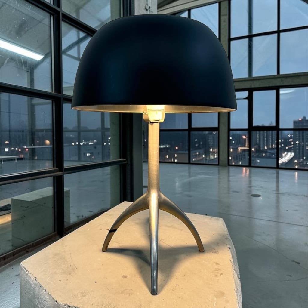 Vintage metallic Italiaanse design tafellamp Foscarini, Antiek en Kunst, Ophalen