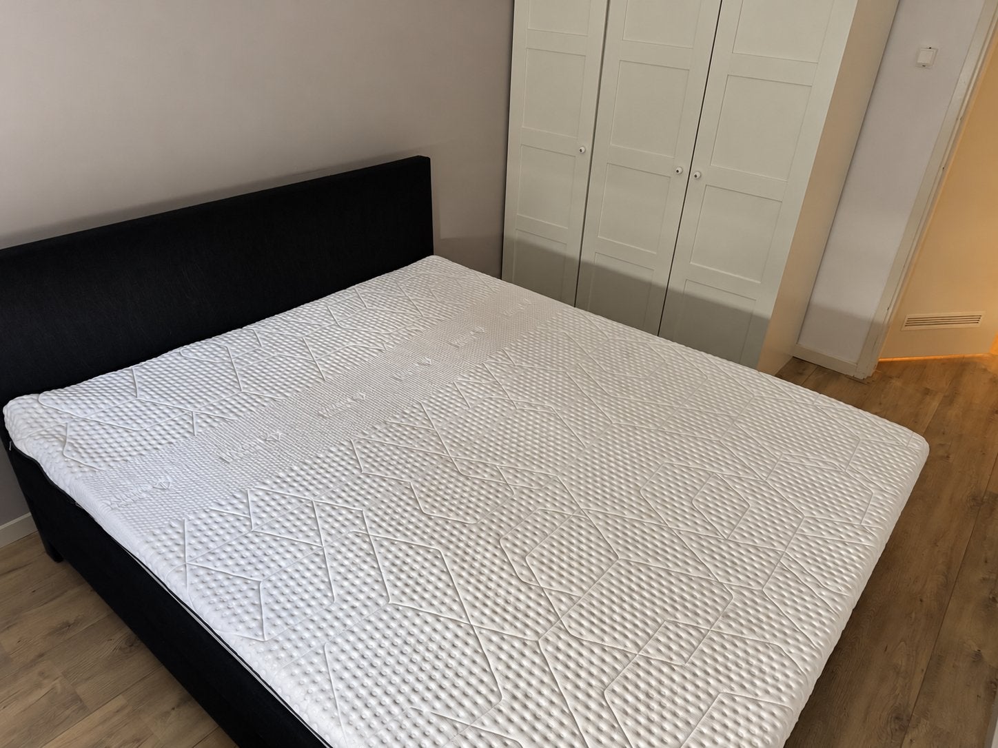 Boxspring incl Emma topper 180x210, Ophalen, Tweepersoons, Zo goed als nieuw, 180 cm