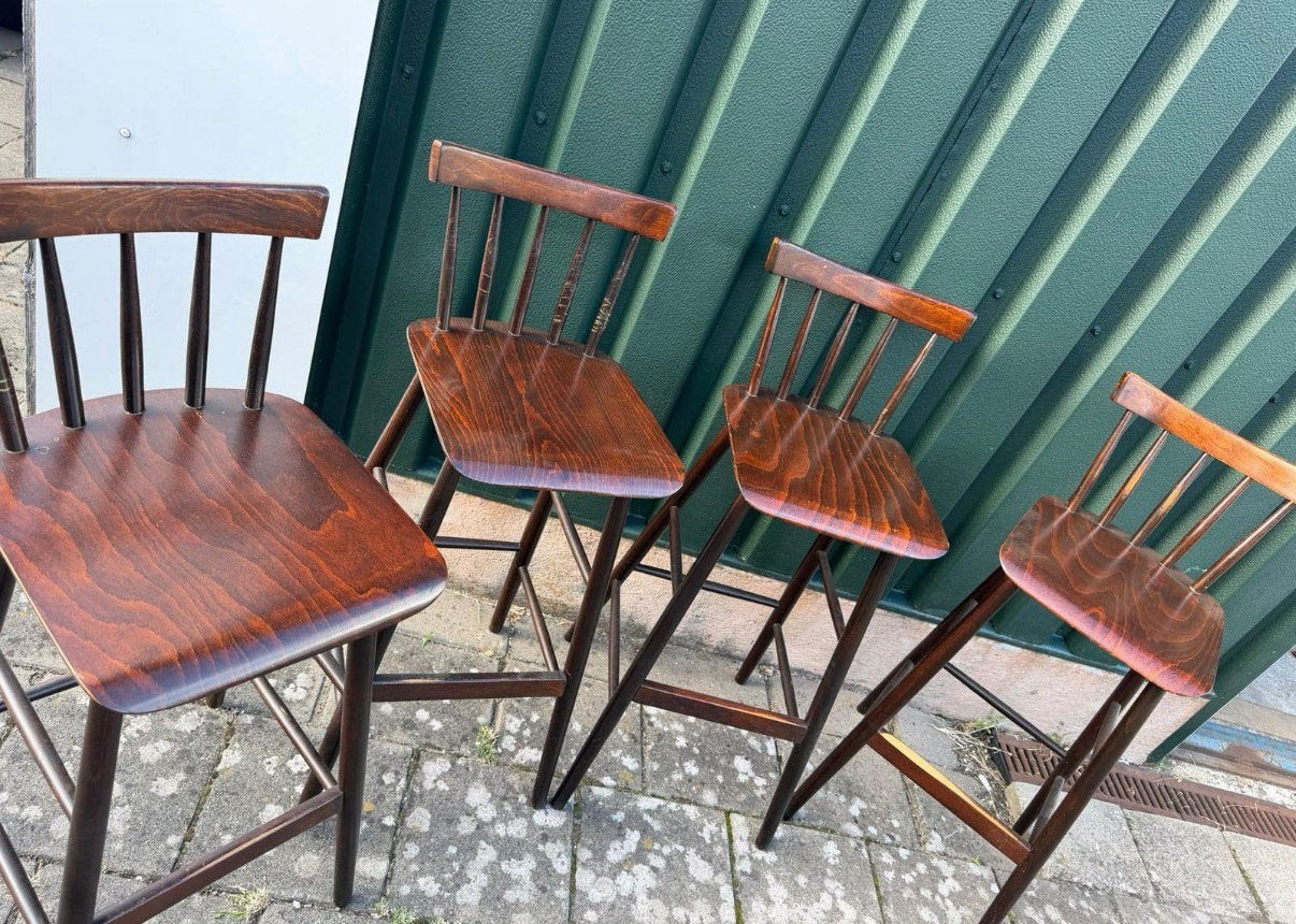 Vintage barkrukken, Ophalen, Met voetsteun, 60 tot 90 cm, Zo goed als nieuw