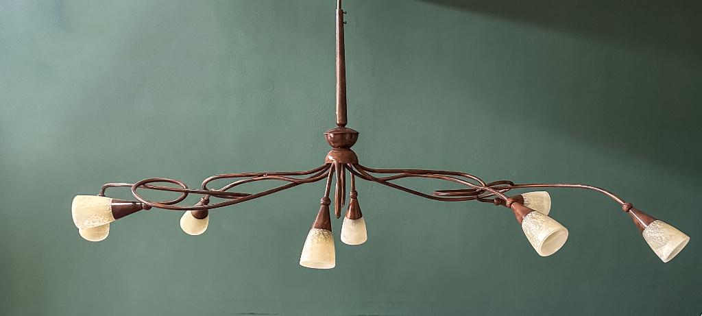 Hanglamp eettafel, Huis en Inrichting, Ophalen, Zo goed als nieuw, Metaal, Minder dan 50 cm