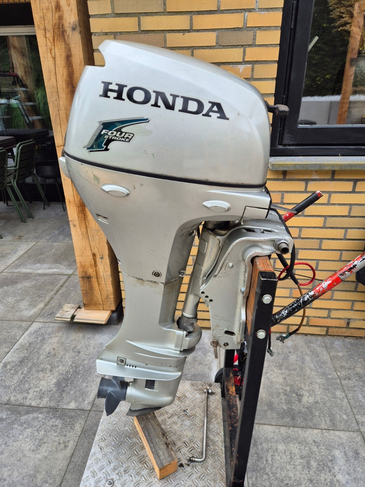 Honda 20pk met powertilt, Ophalen, 10 tot 30 pk, Gebruikt, Viertaktmotor