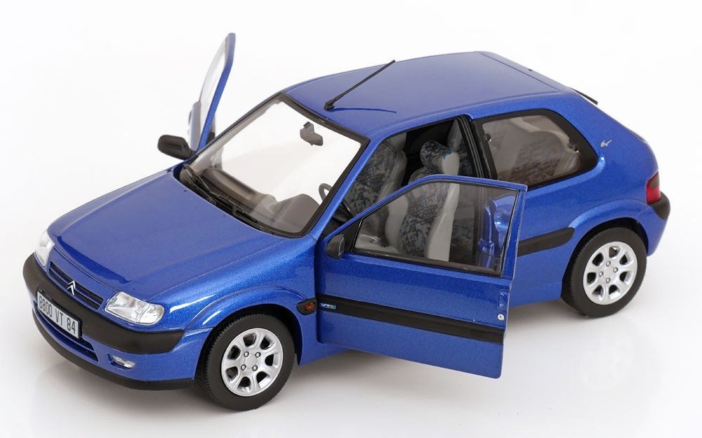 Norev 1:18 Citroen Saxo VTS 1996 Poseidon Blue, Hobby en Vrije tijd, -, Nieuw, Norev, Ophalen of Verzenden