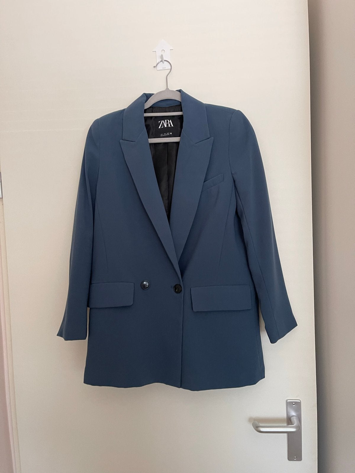 Zara Blazer Blauw Maat S - Valt over de bil, Blauw, Ophalen of Verzenden, Jasje, Maat 36 (S)