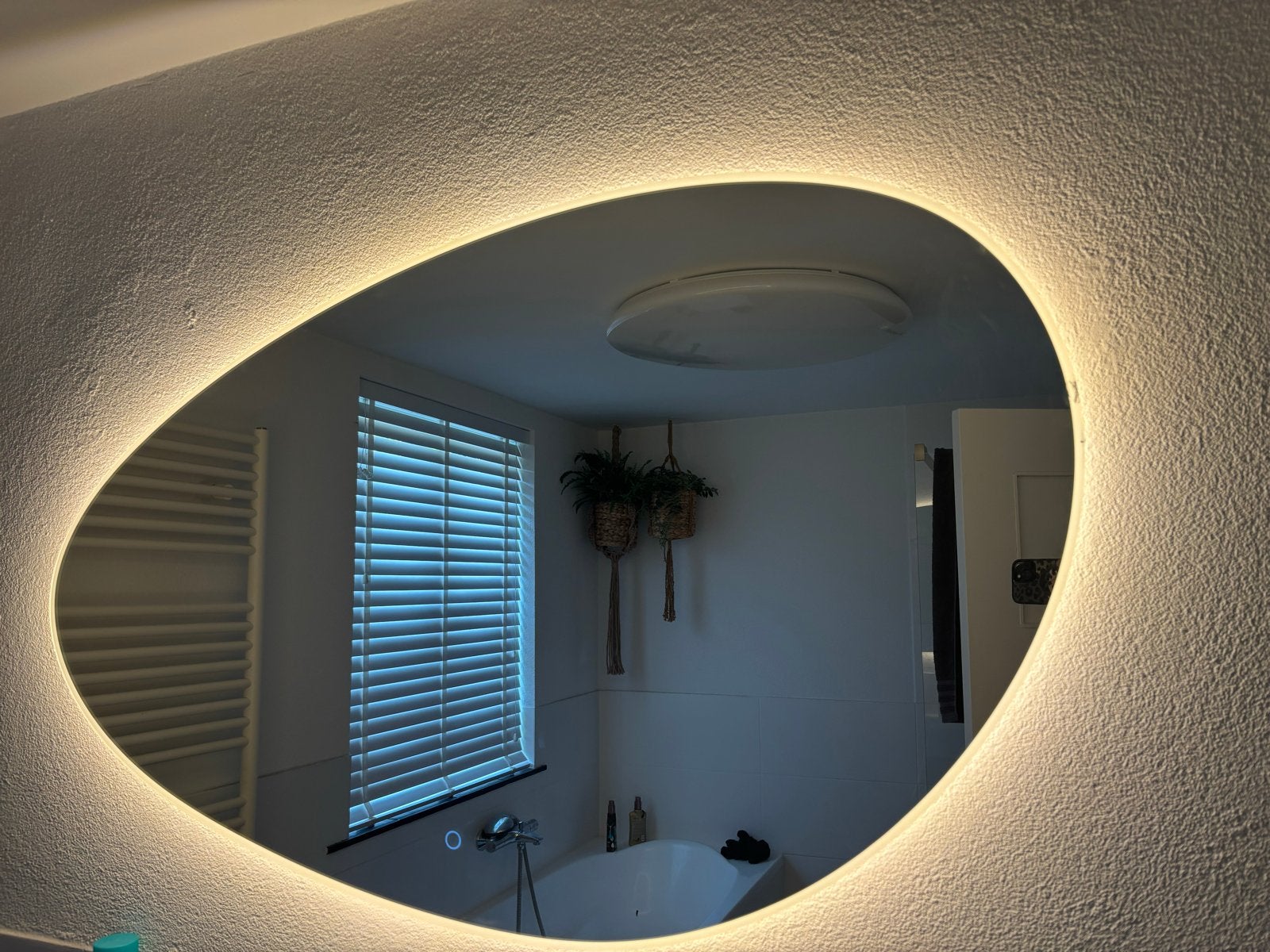 Dimbaar Spiegel met Verwarming en LED Verlichting, Huis en Inrichting, Ophalen, 100 tot 150 cm, Zo goed als nieuw, 75 tot 100 cm