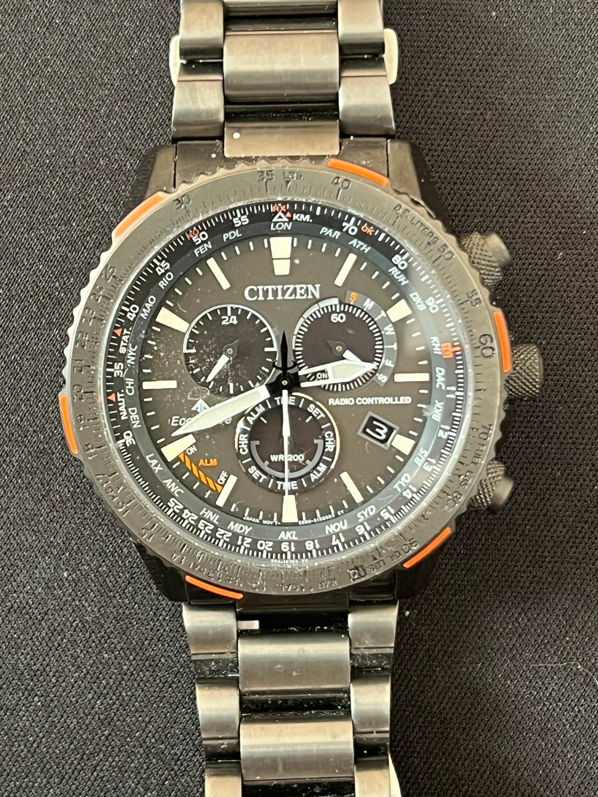 Citizen Eco-Drive Radio Controlled Ref. CB5007-51H, Staal, Gebruikt, Staal, Ophalen of Verzenden