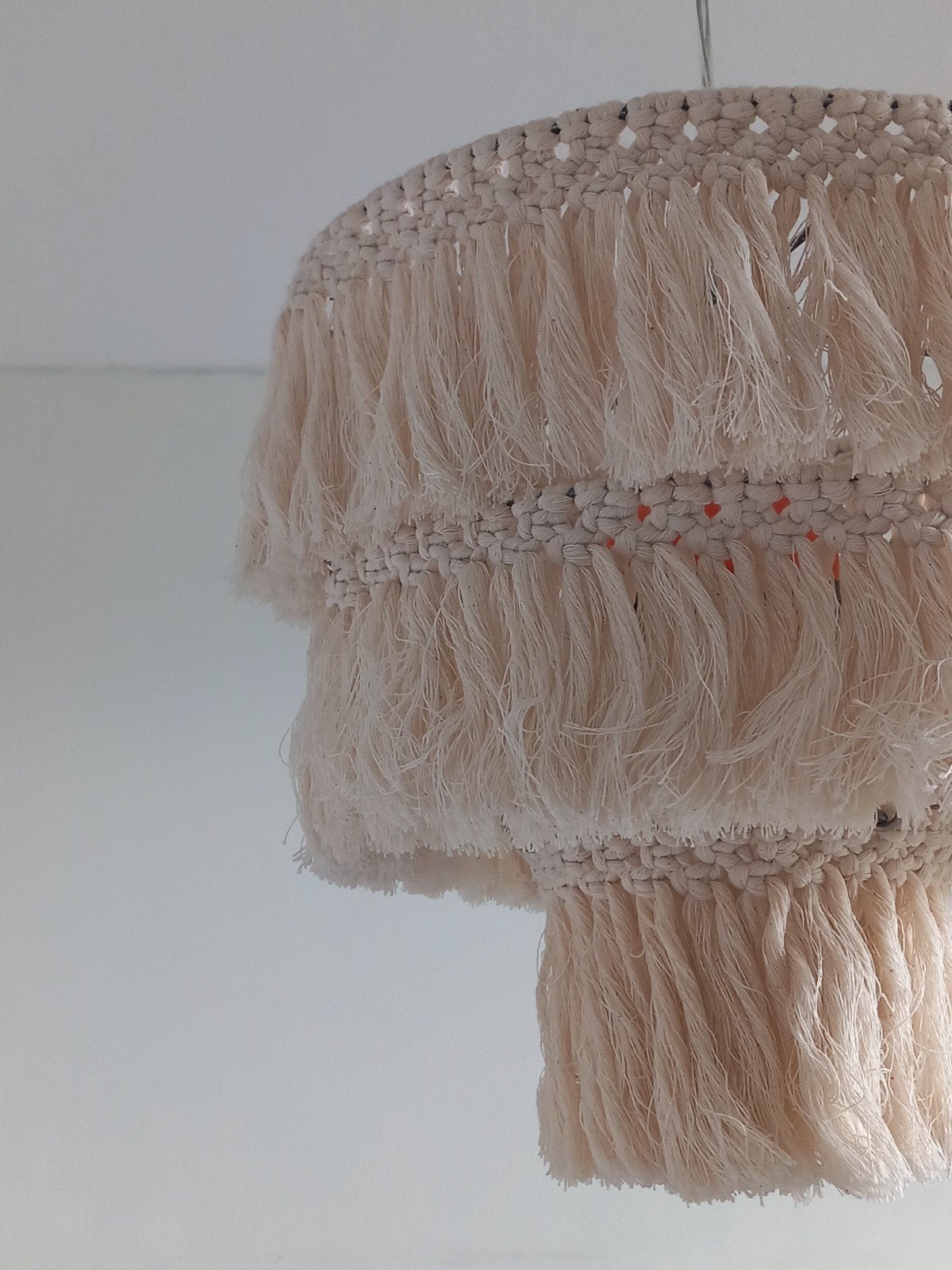 Boho macrame hanglamp, Ophalen