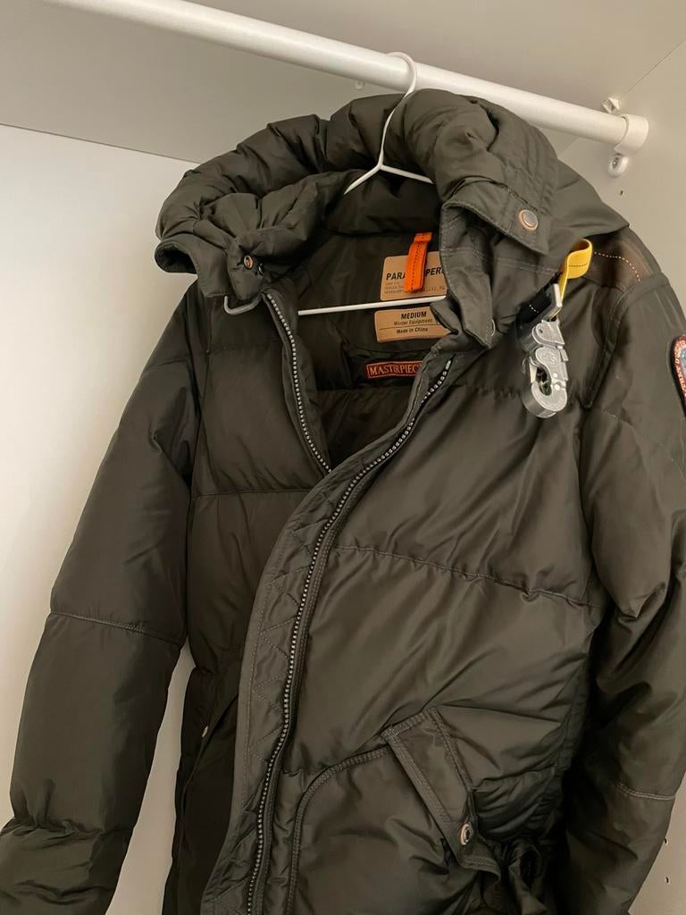 Groene lange dames Parajumpers jas – zo goed als nieuw, Ophalen, Zo goed als nieuw, Groen