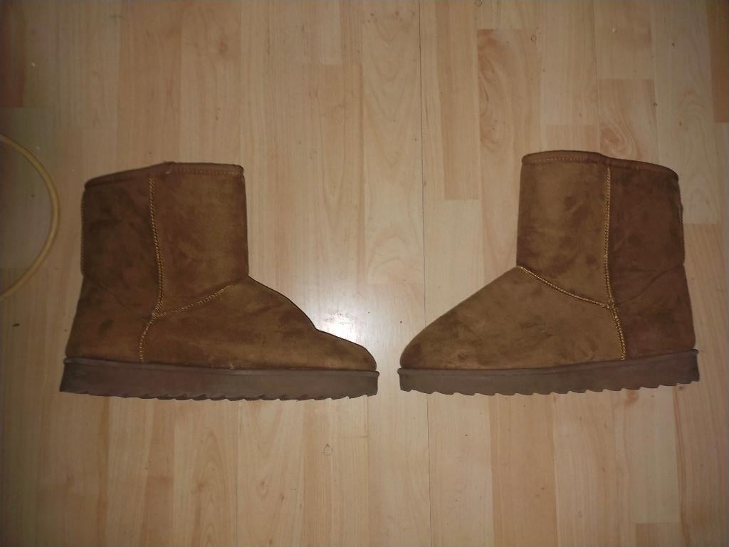 Schoenen bont vacht laarsjes bruin maat 42, Ophalen of Verzenden, Zo goed als nieuw, Bruin