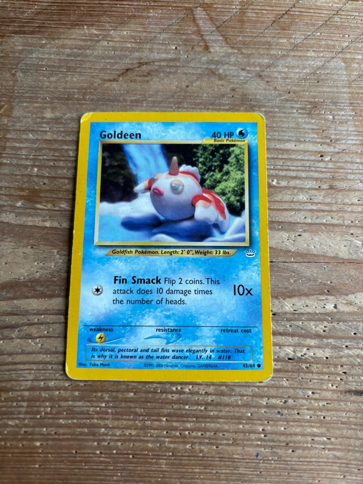 Goldeen Pokemon kaart neo genesis, Ophalen of Verzenden, Gebruikt, Losse kaart