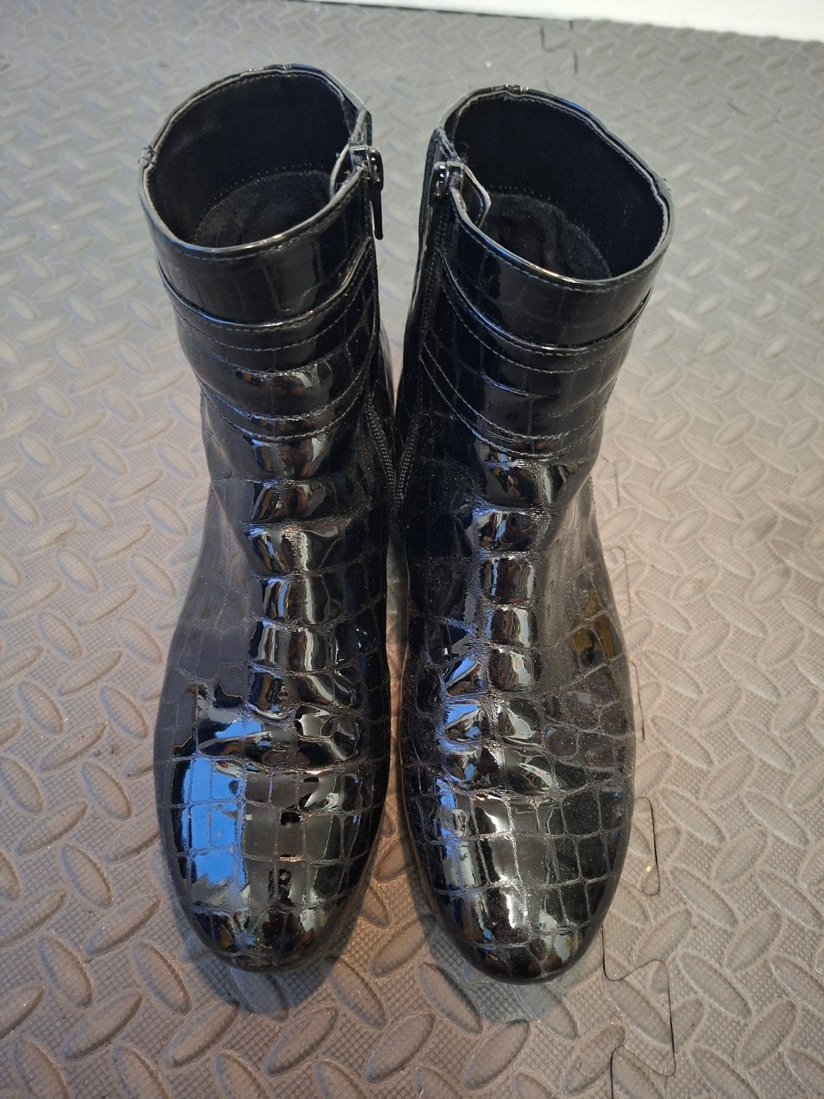 GAVE  GABOR DAMES LAKZWARTE LAARZEN MAAT 6,5, Zwart, Ophalen of Verzenden, Sneakers of Gympen, GABOR