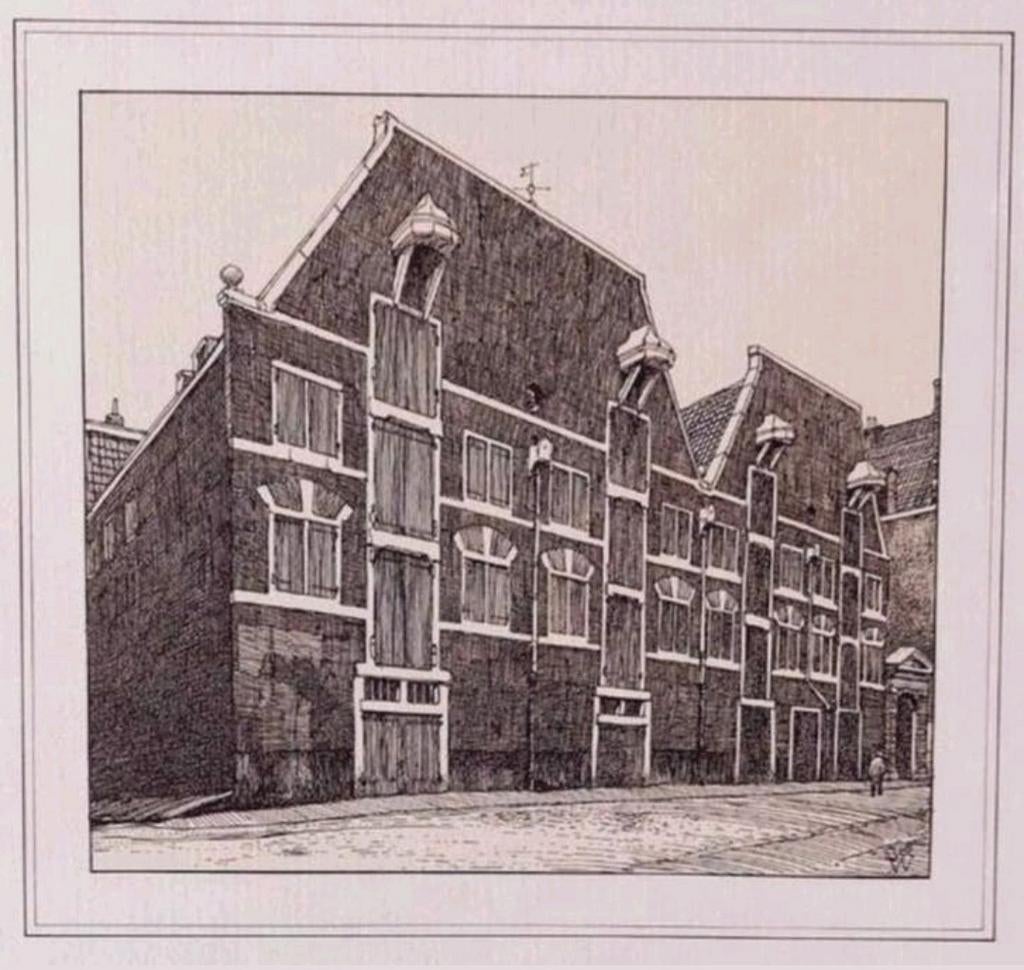 De Oude Werf ... Amsterdam ..., Antiek en Kunst, Kunst | Tekeningen en Foto's, Ophalen of Verzenden