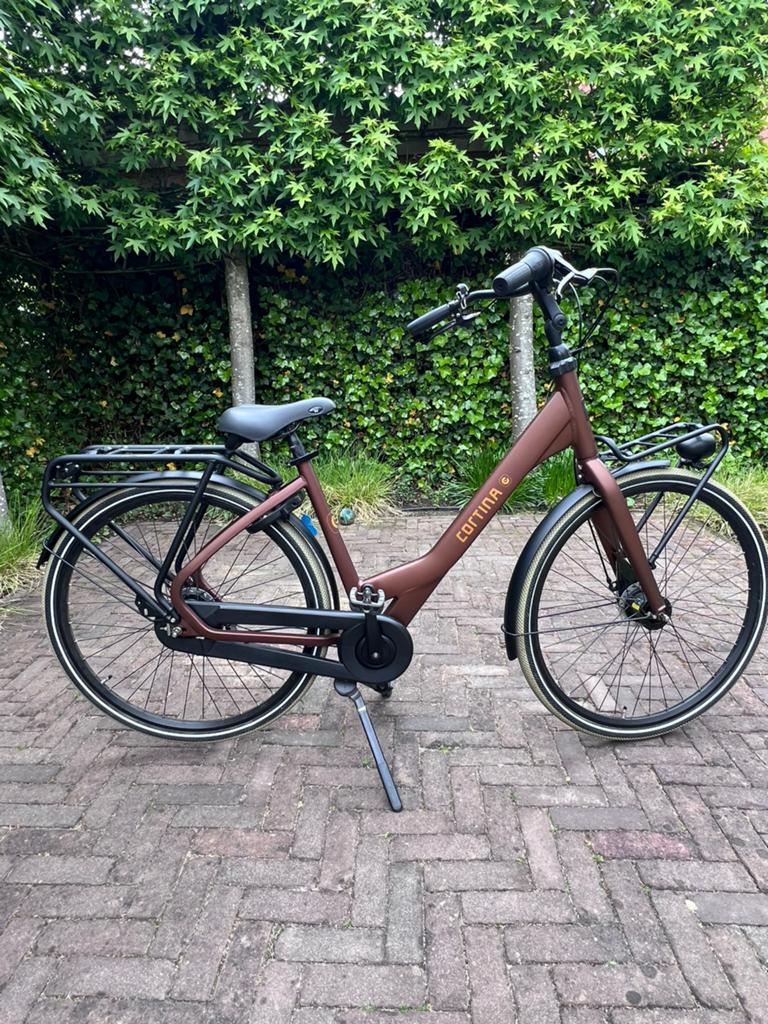 Cortina common family maat 50, Fietsen en Brommers, Fietsen | Dames | Moederfietsen, Dubbele standaard, Zo goed als nieuw, 0 zitjes