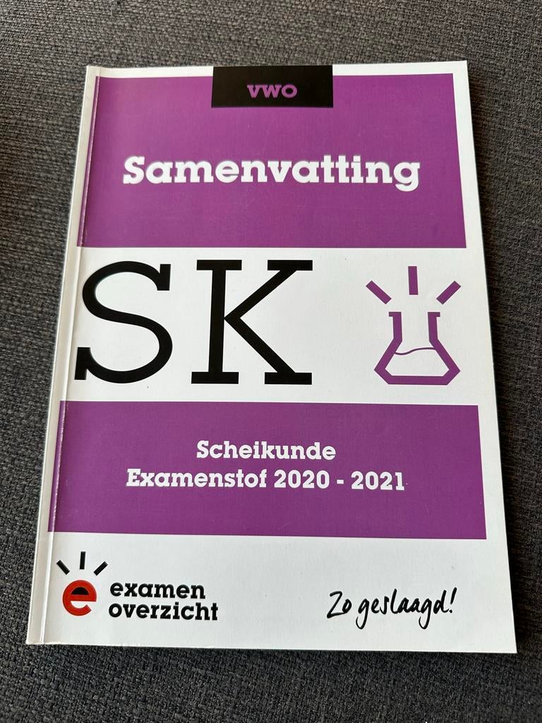 Samenvatting Scheikunde VWO Examenstof 2020-2021, Verzenden, Zo goed als nieuw, VWO, Scheikunde