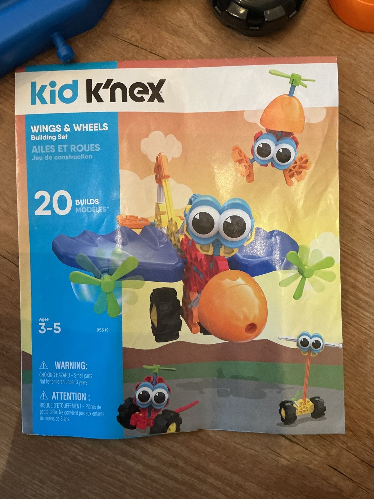 Kid K'nex Wings & Wheels Bouwset - 20 modellen, Ophalen of Verzenden, Gebruikt, K'nex