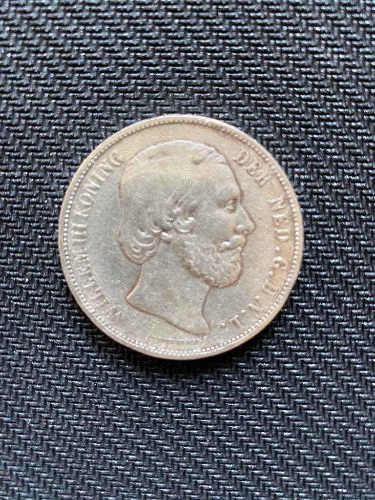 zilveren rijksdaalder Willem III 1872, Ophalen, Koning Willem III, Zilver, Losse munt