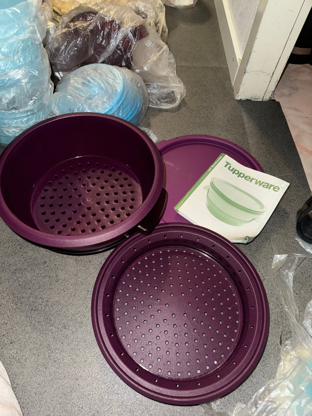 Tupperware MicrogourmetMagnetronpan - Paars, Ophalen, Overige typen, Paars, Kunststof