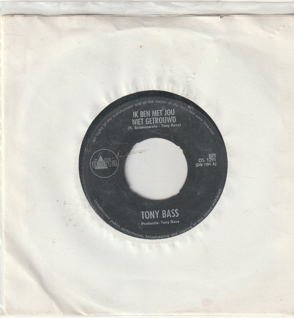 Tony bass ik ben met jou niet getrouwd vinyl single, Ophalen of Verzenden, Zo goed als nieuw, Nederlandstalig
