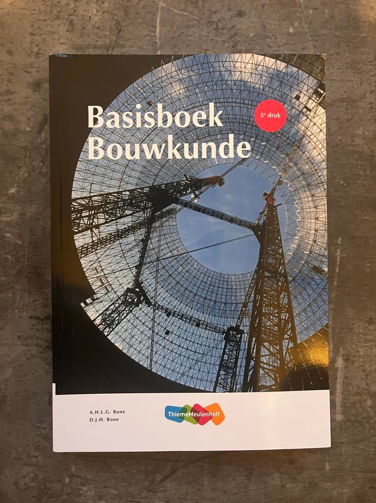 Basisboek Bouwkunde - 5e druk, Boeken, Techniek, Zo goed als nieuw, Bouwkunde, Ophalen of Verzenden