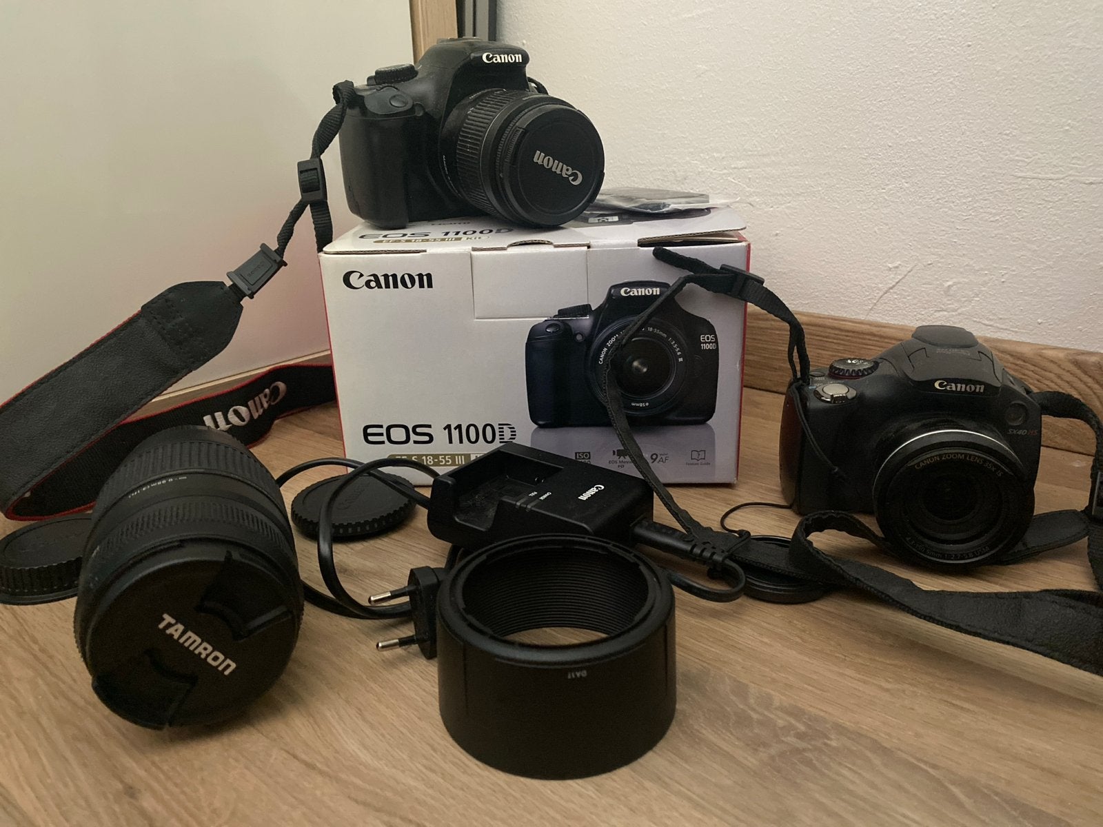 Canon PowerShot SX40 HS en Canon EOS 1100D camera set, Ingebouwde flitser, Gebruikt, Canon, Ophalen of Verzenden