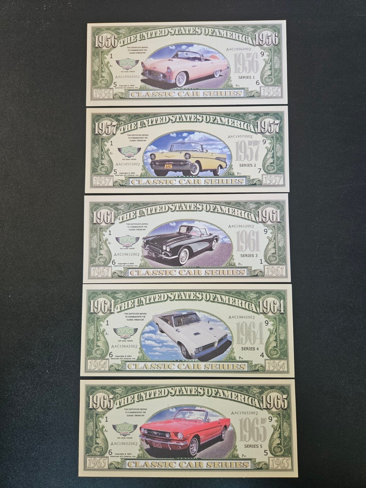 Fantasy dollars Classic Cars per stuk, Verzenden, Noord-Amerika, Los biljet