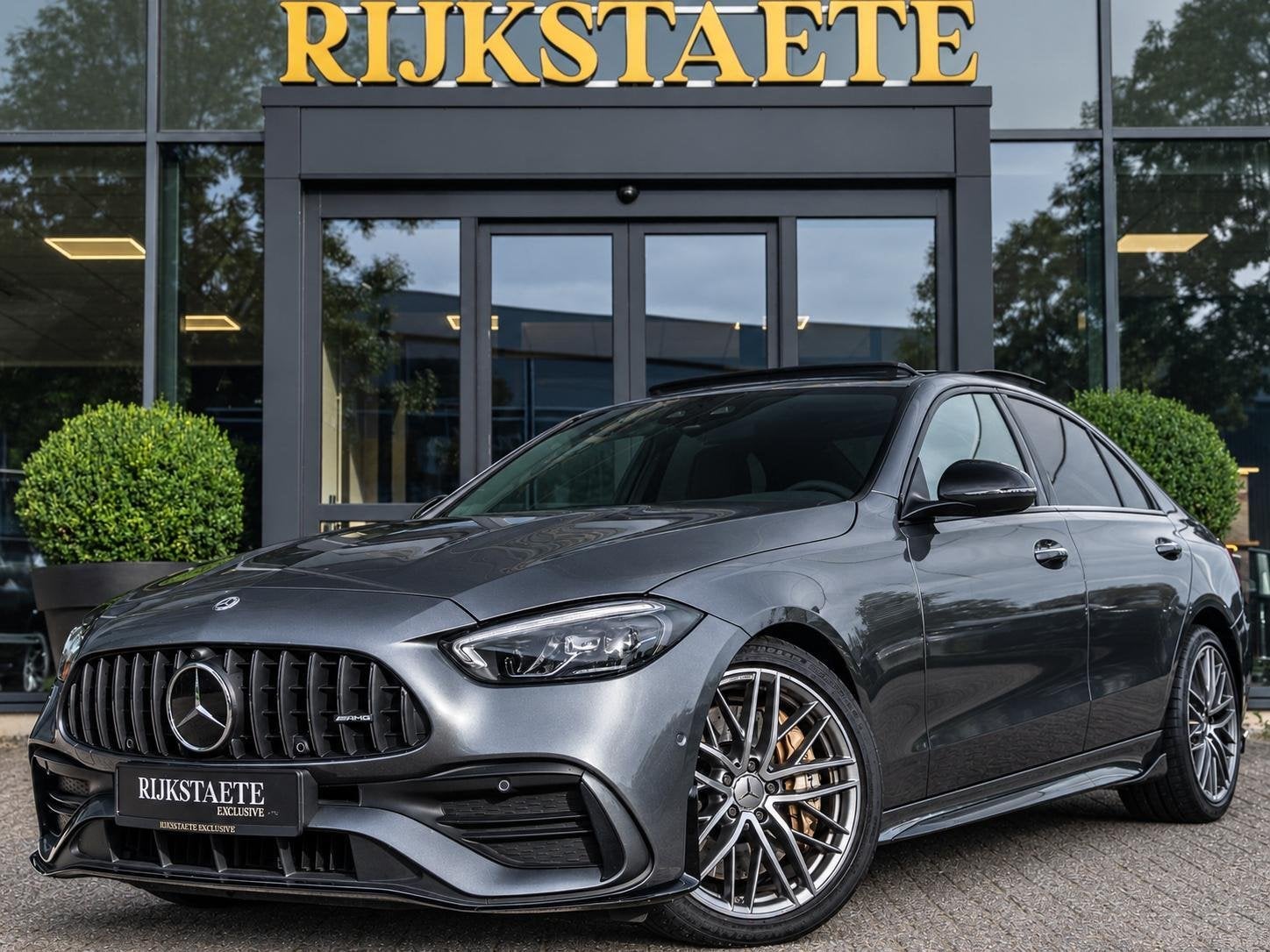 Mercedes C-klasse AMG C43 4MATIC|PANO|BURMESTER|SFEER|ACC|19, Auto's, Automaat, Dealer onderhouden, 4 cilinders, Met garantie (alle)