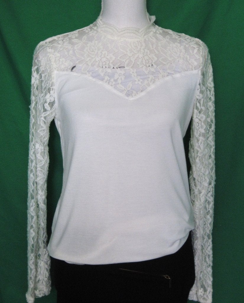 qbl  LEUKE BLOUSE van JEAN PASCALE Maat:S/M, Ophalen of Verzenden, Zo goed als nieuw, Maat 38/40 (M), Wit
