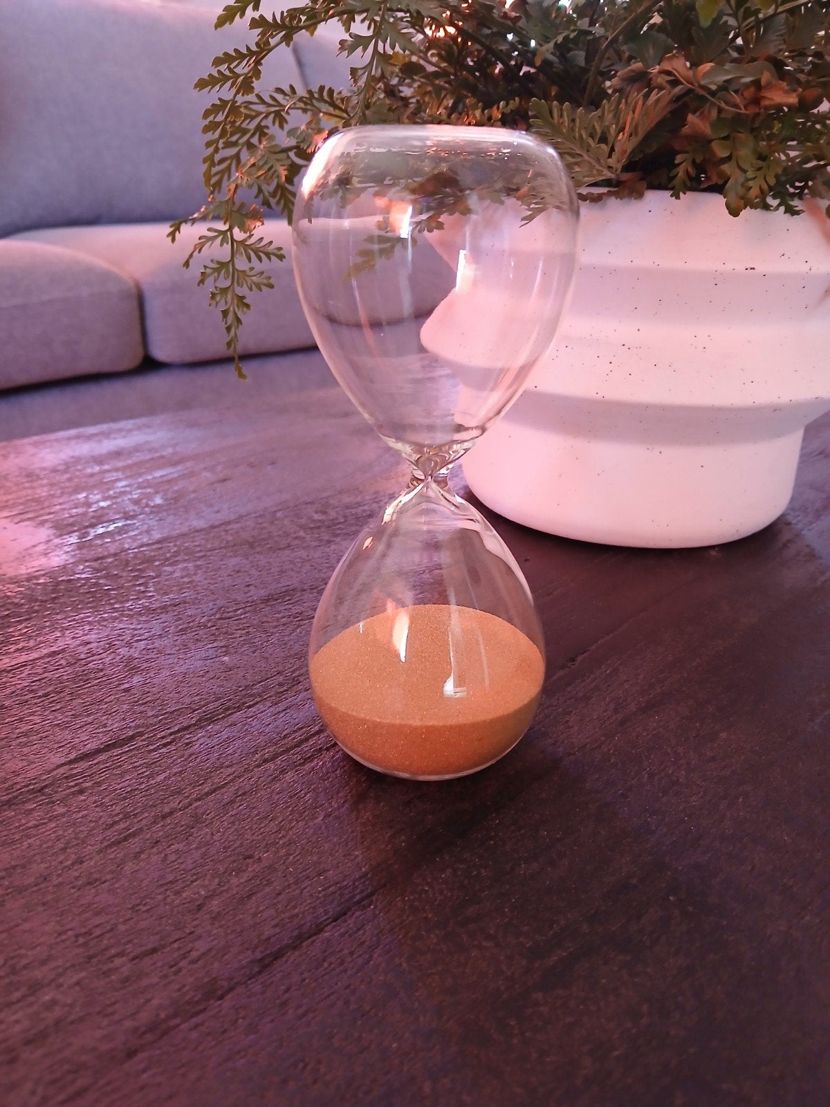 Glazen zandloper, Huis en Inrichting, Woonaccessoires | Overige, Ophalen of Verzenden