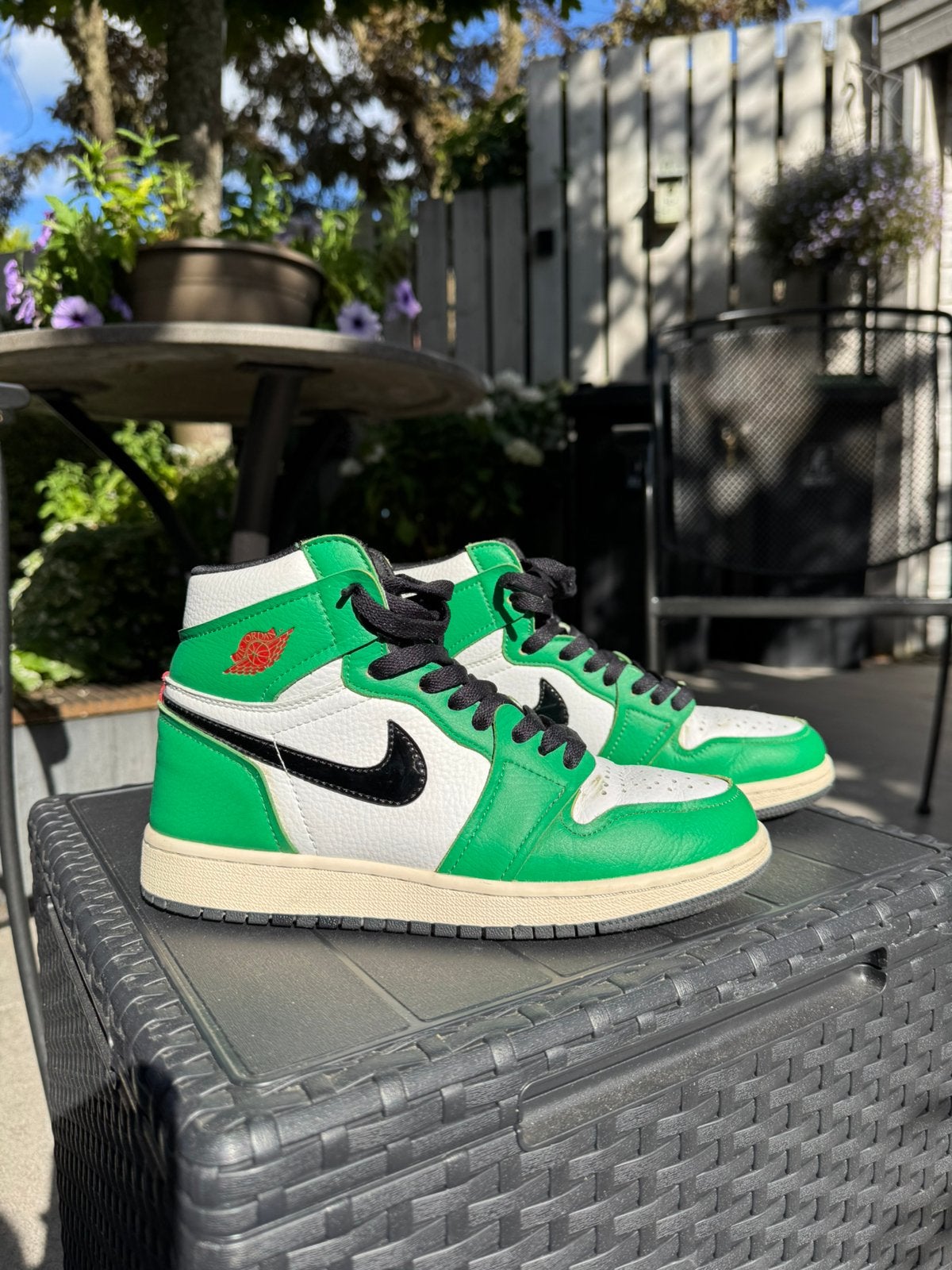 Air Jordan 1 Lucky Green maat 38, Ophalen of Verzenden, Zo goed als nieuw, Groen, Sneakers of Gympen