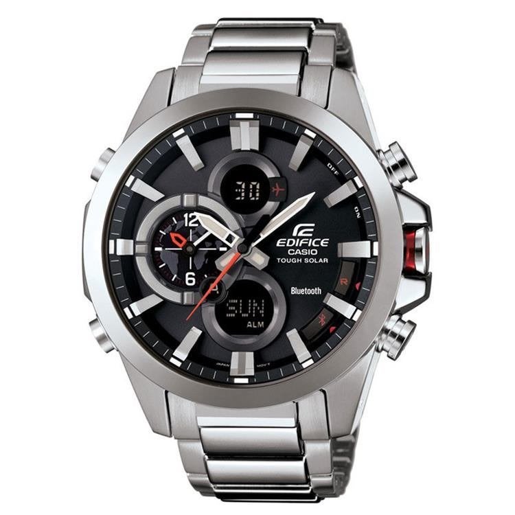 Casio Edifice ECB-500D-1AER Bluetooth 4.0, Staal, Verzenden, Polshorloge, Zo goed als nieuw
