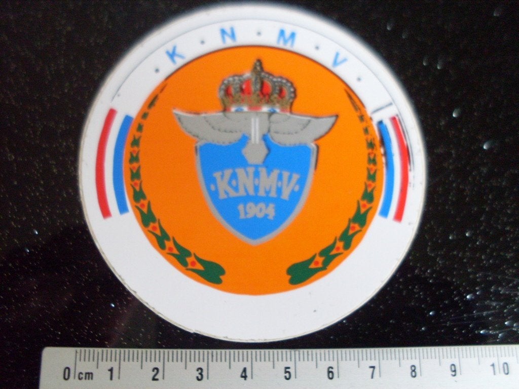 sticker knmv 1904 logo koninklijke nederlandse motorrijders, Verzamelen, Verzenden, Zo goed als nieuw, Bedrijf of Vereniging