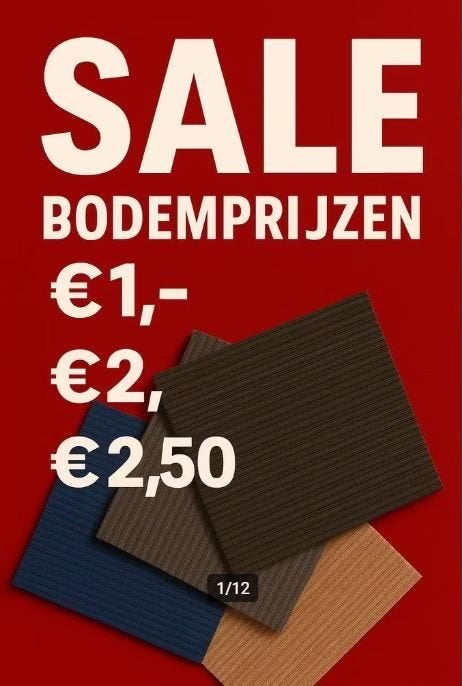 Tapijttegel SALE OP=OP vanaf €1 tot €2,50, Ophalen of Verzenden, Nieuw, 75 m² of meer, Tapijttegels