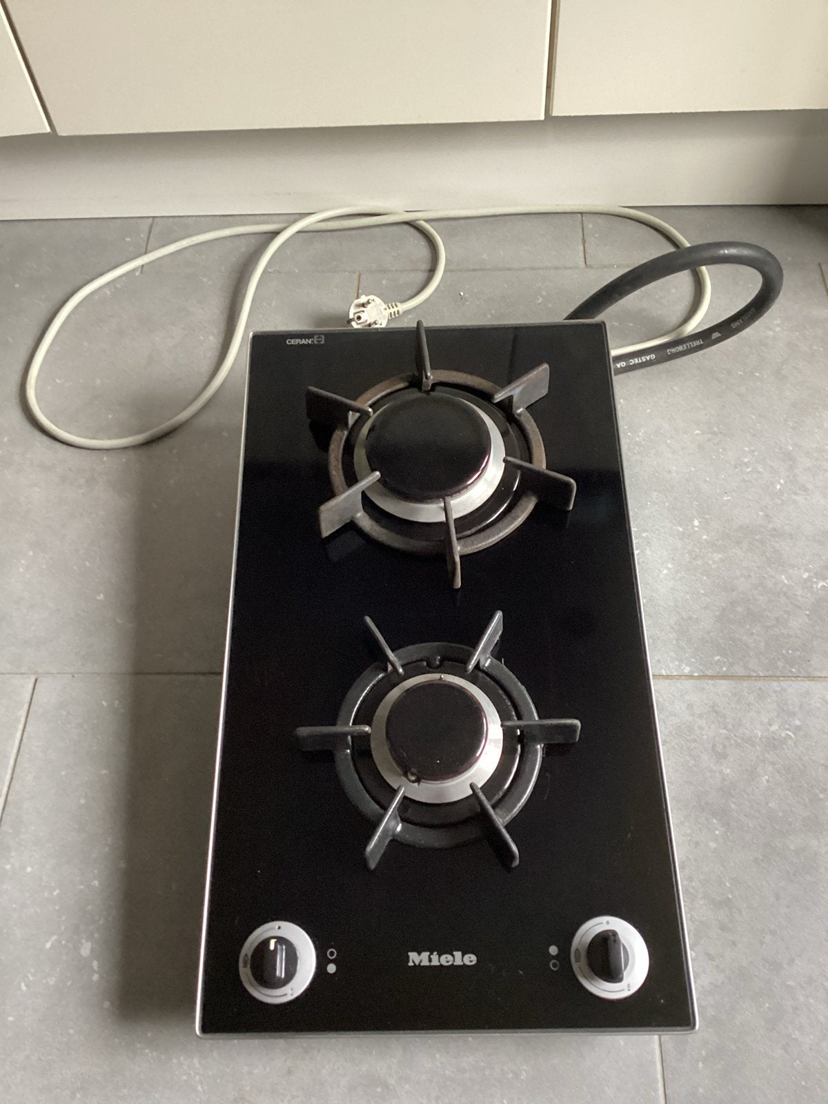 Miele 2-pits gaskookplaat - Compact en stijlvol, Witgoed en Apparatuur, Ophalen, Gebruikt, 3 kookzones of minder, Inbouw