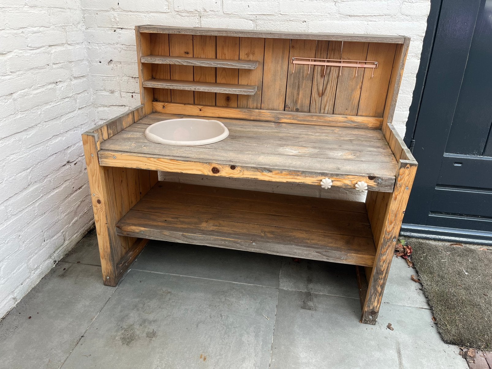 Houten keukentje buiten, Ophalen, Gebruikt, Hout, Speelkeuken