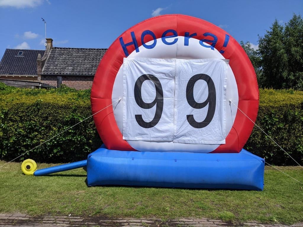 Groot Opblaasbaar Verkeersbord te huur, Ophalen, Gebruikt, Verjaardag