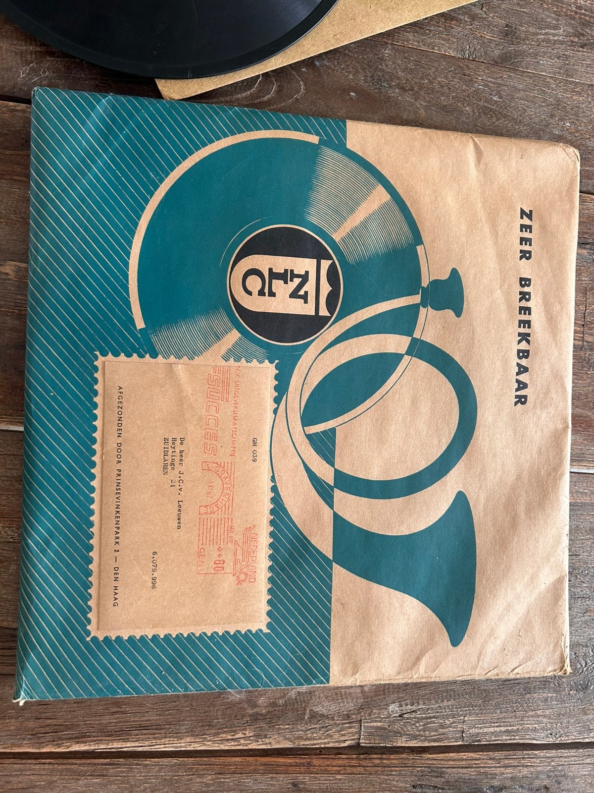 Originele envelop en 3 klassieke grammofoonplaten, Cd's en Dvd's, Gebruikt, Overige formaten, Overige typen, Ophalen of Verzenden