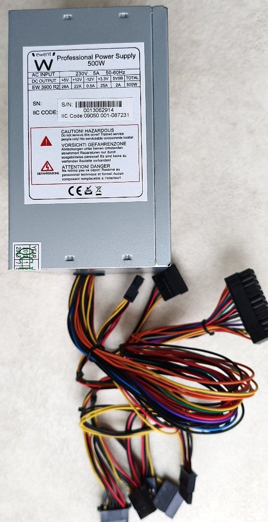 computer voeding 500W, Computers en Software, Ophalen of Verzenden, Nieuw