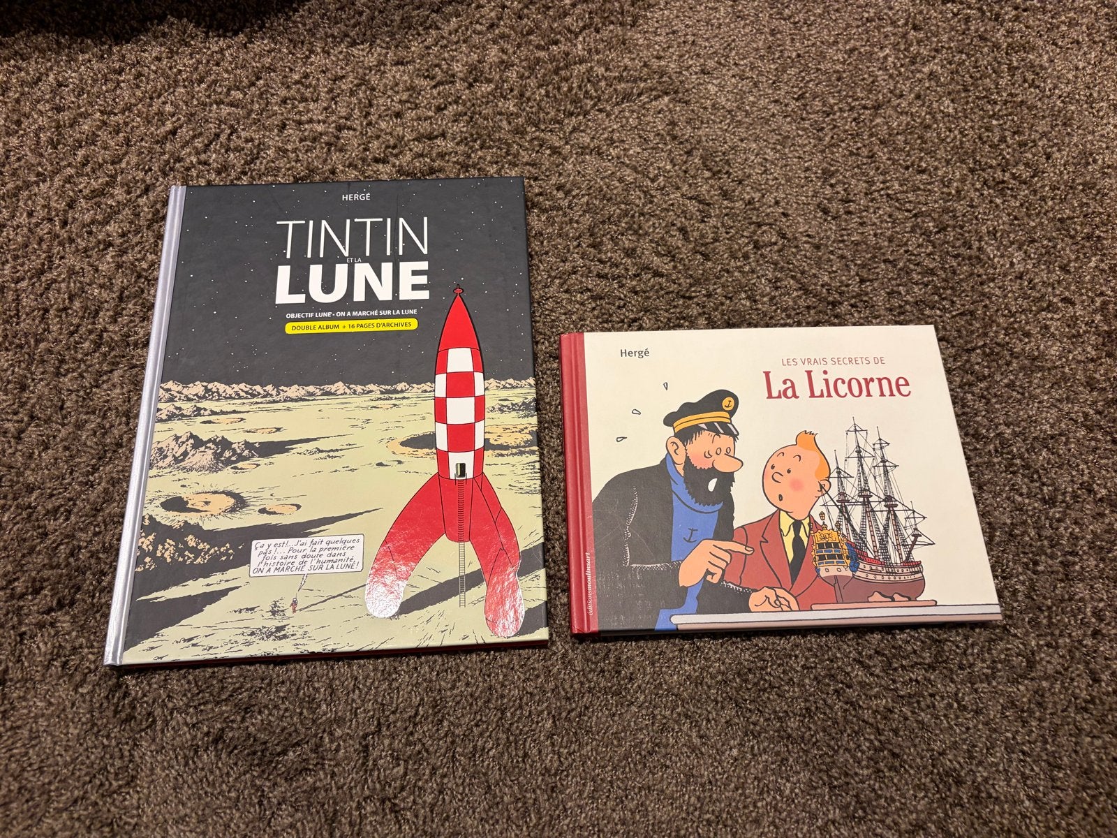 Kuifje: Objective Lune & La Licorne (Hergé), Meerdere stripboeken, Ophalen of Verzenden, Zo goed als nieuw